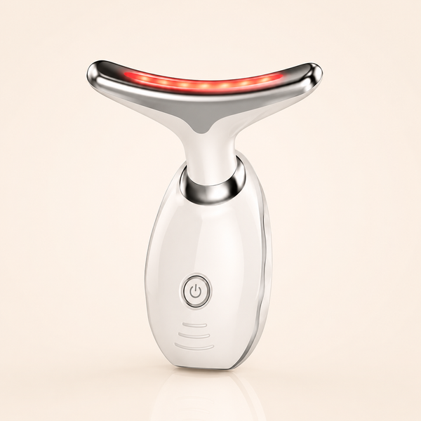 Masajeador Facial y de Cuello con Luz LED – Cuidado de la Piel en Casa